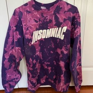 Insomniac Records Purple Tye Dye Crew Sweatshirt. Size Small. Perfect condition